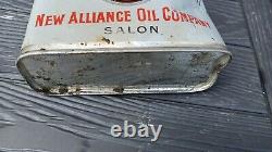 Ancien bidon d huile ACTIVA OIL Le diable sur l auto 2 litres NEW ALLIANCE OIL