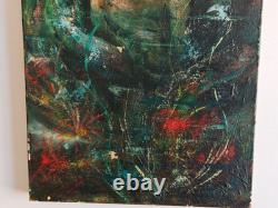 Ancien huile sur toile / Signature à identifier/Homme barbu assis