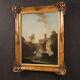 Ancien Paysage Tableau Italien Huile Sur Toile Peinture 18ème Siècle 700