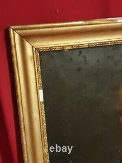 Ancien portrait d'homme, huile sur toile, début XIX ème s, cadre doré