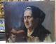 Ancien Tableau Xixe Huile Sur Toile Portrait D Une Femme A La Lecture Normande