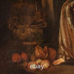 Ancien tableau flamand peinture signée huile sur panneau mythologique 600