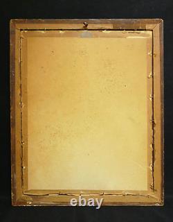 Ancien tableau huile sur carton cort signée en bas à droite école francaise