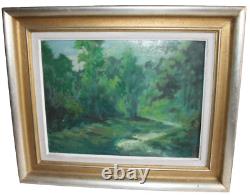 Ancien tableau, huile sur carton, signée QUINT, environs de Natzwiller Alsace
