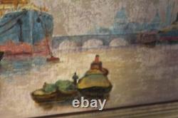 Ancien tableau huile sur isorel signé H Glate