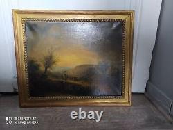 Ancien tableau huile sur toile