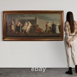 Ancien tableau huile sur toile mythologique peinture Mariage Aldobrandini 800