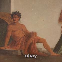 Ancien tableau huile sur toile mythologique peinture Mariage Aldobrandini 800