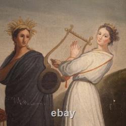 Ancien tableau huile sur toile mythologique peinture Mariage Aldobrandini 800