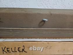 Ancien tableau huile sur toile paysage rustique signature à identifier