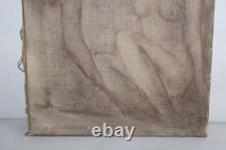 Ancien tableau huile sur toile, signé Léonid FRECHKOP, étude de femmes