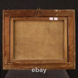 Ancien tableau maternité enfants huile sur toile peinture 18ème siècle 700