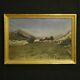 Ancien Tableau Peinture Huile Sur Toile Tableau Paysage Signé Daté Oeuvre 800