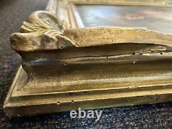 Ancien tableau portrait femme nu féminin 19 impressionniste peinture huile toile