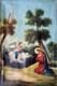 Ancien Tableau Religieux Xviii Xix 19 J&eacute;sus Christ Saint Ange Vierge Peinture