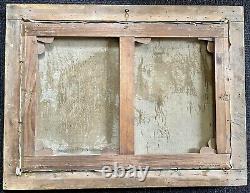 Ancien tableau signé Bertier XIX paysage montagne peinture wibault huile toile