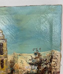 Ancienne 1930 magnifique huile sur toile paysage montagne signé J. P Gouson