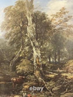Ancienne Huile / panneau Narcisse Virgile DIAZ DE LA PEÑA Fontainebleau 53x38 cm