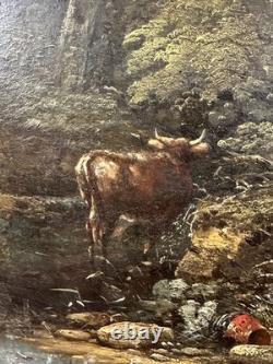 Ancienne Huile / panneau Narcisse Virgile DIAZ DE LA PEÑA Fontainebleau 53x38 cm