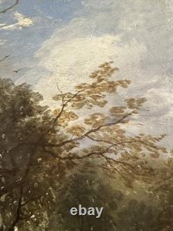 Ancienne Huile / panneau Narcisse Virgile DIAZ DE LA PEÑA Fontainebleau 53x38 cm