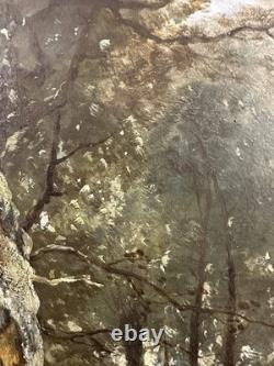 Ancienne Huile / panneau Narcisse Virgile DIAZ DE LA PEÑA Fontainebleau 53x38 cm