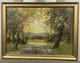 Ancienne Huile Sur Panneau Ecole Française Xix-xxe Paysage D'automne