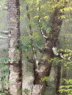 Ancienne Huile sur Panneau Ecole de Barbizon Forêt de Fontainebleau Signée