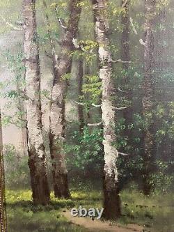 Ancienne Huile sur Panneau Ecole de Barbizon Forêt de Fontainebleau Signée
