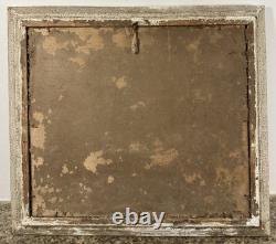 Ancienne Huile sur panneau. Vue présumée du pays basque Biarritz France