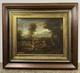 Ancienne Huile Sur Toile Ecole Italienne Pr&eacute;sum&eacute;e Sign&eacute;e En Bas &agrave; Gauche