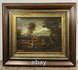 Ancienne Huile sur toile Ecole italienne présumée signée en bas à gauche