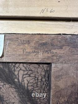 Ancienne Huile sur toile Ecole italienne présumée signée en bas à gauche