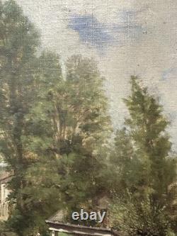 Ancienne Huile sur toile trace de signature scène de genre Ecole Française