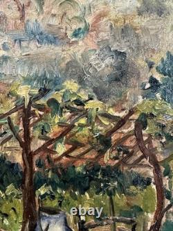 Ancienne Huile / toile signée au dos VAGH WEINMANN 41 x 52 cm école francaise
