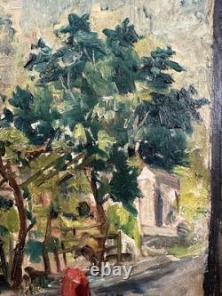 Ancienne Huile / toile signée au dos VAGH WEINMANN 41 x 52 cm école francaise