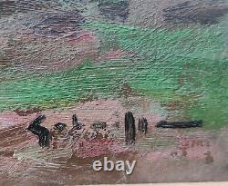 Ancienne Peinture À L Huile Sur Bois Impressionnisme/Art 20 Ème Siècle