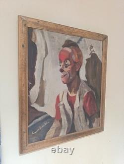 Ancienne Peinture Huile Sur Carton Dora Bianka Kucembianka