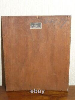 Ancienne Peinture huile sur panneau Tableau scène pastorale XIXe à nettoyer