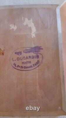 Ancienne XIX Peinture A Huile Sur Bois Un Avocat Signé Louise Dugardin