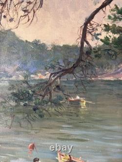 Ancienne huile Paysage postimpressionniste Pays-Basque Calanques Marseille