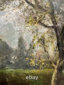 Ancienne huile sur panneau Ecole Française Barbizon entourage de DIAZ DE LA PEÑA
