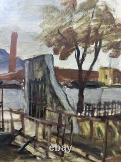 Ancienne huile sur panneau Ecole Italienne Scafati Italie Naples Pompéi