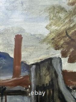 Ancienne huile sur panneau Ecole Italienne Scafati Italie Naples Pompéi