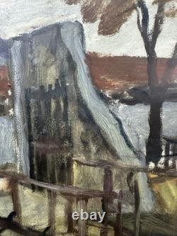 Ancienne huile sur panneau Ecole Italienne Scafati Italie Naples Pompéi