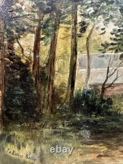 Ancienne huile sur panneau le bocage Nantes Marais Poitevin Guérande