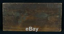 Ancienne huile sur panneau représentant une marine animée signature Normandie