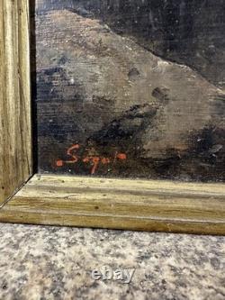 Ancienne huile sur panneau signée Ecole Française XIXe le Christ en prière