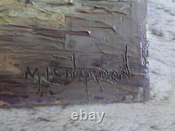 Ancienne huile sur panneau signée M Isnardon port de martigues XX