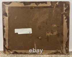 Ancienne huile sur panneau signée et titrée le vieil Annecy étiquette au dos