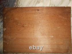 Ancienne huile sur panneau tableau painting Berry Indre le potager fermette